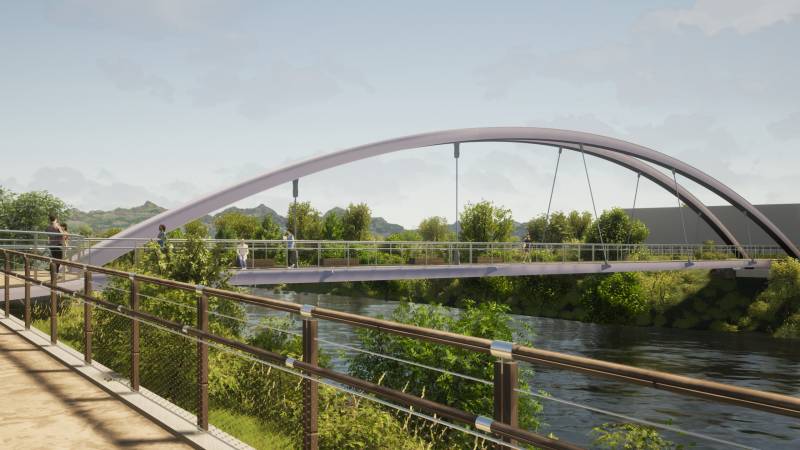 Une passerelle piétonne relie désormais Annemasse à Etrembières